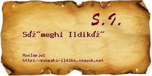 Sümeghi Ildikó névjegykártya
